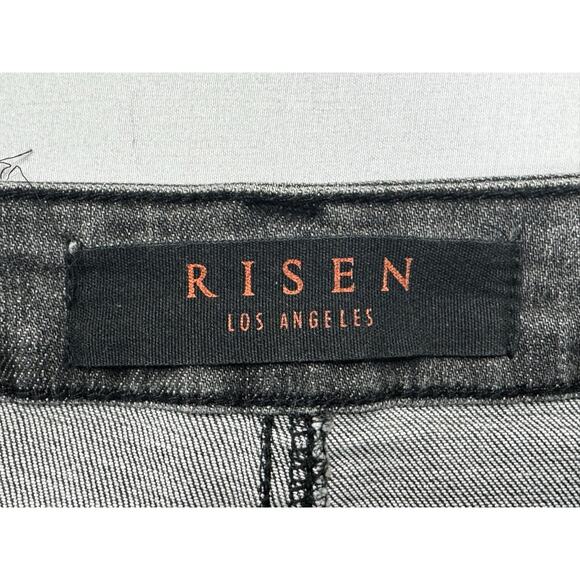 Risen Women's Distressed Straight Gray Stretch Denim Jeans - Size 9/29 (29x30) - Picture 4 of 7